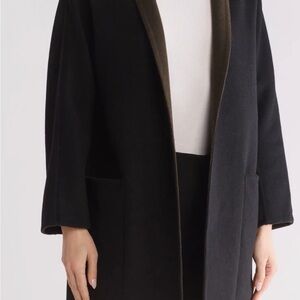 Vince Reversible Collarless Wool Blend Coat in size L (Women’s)